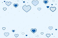 Vector lovely border decorated with hearts