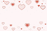 Vector cute border decorated with hearts