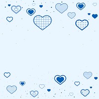 Vector lovely border decorated with hearts