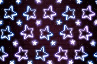 Neon doodle star pattern background
