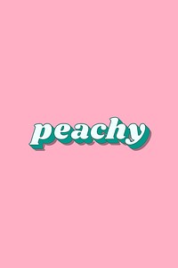 Peachy lettering shadow effect bold font typography