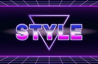 Style retro style word on futuristic background