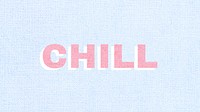 Chill shadow font word typography