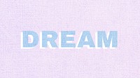 Dream pastel textured font typography