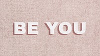 Be you drop shadow typography font