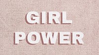 Girl power shadow font typography 