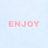 Enjoy typography, drop shadow font 