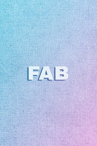 Fab text shadow bold font typography