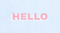 Hello greeting text typography word 