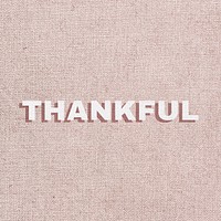 Thankful shadow word art typography