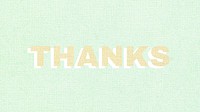 Thanks pastel textured font typography