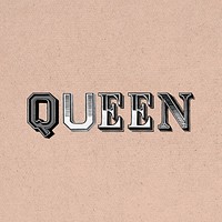 Retro text queen word design