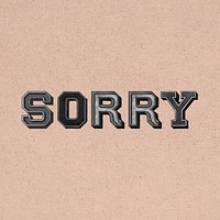 Sorry word clipart vintage typography