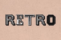 Retro text 3d graphic word