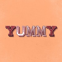 Yummy text 3d word design
