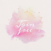 Join free calligraphy on pastel blue