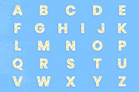 A-z alphabet set typography vector 