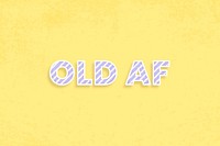 Old AF candy cane block letter typography font vector