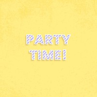 Party time candy stripe vector font typography illustration