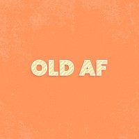 Old AF candy stripe font block letter typography vector