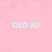 Old AF stripe font block letter typography vector