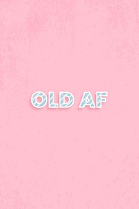 Old AF candy stripe font typography vector illustration