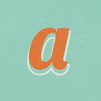 Letter A retro vintage lettering font