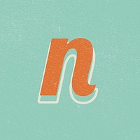 Letter N handwriting font lettering