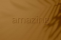 Amazing text embossed plant shadow textured font