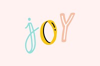 Joy doodle word colorful vector clipart