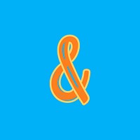 Vector ampersand sign hand drawn typography