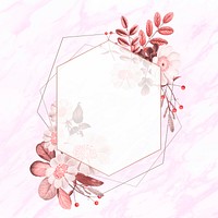Flower and fruit frame vector with design space