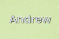 Polka dot Andrew name typography