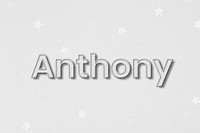 Anthony male name lettering typography