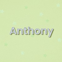 Polka dot Anthony name typography