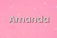 Amanda polka dot typography word