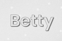 Betty female name lettering typography