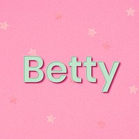 Betty polka dot typography word