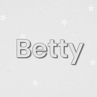 Betty female name lettering typography