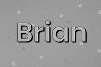 Brian name polka dot lettering font typography