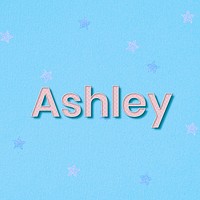 Ashley female name typography text