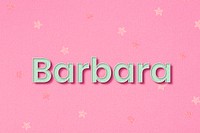 Barbara polka dot typography word