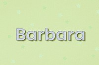 Polka dot Barbara name typography