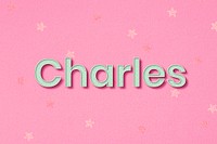 Charles polka dot typography word