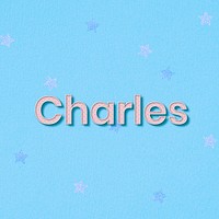 Charl male name typography text