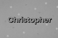 Christopher name polka dot lettering font typography