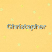 Male name Christopher typography word