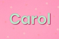 Carol polka dot typography word