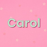 Carol polka dot typography word