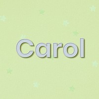 Polka dot Carol name typography